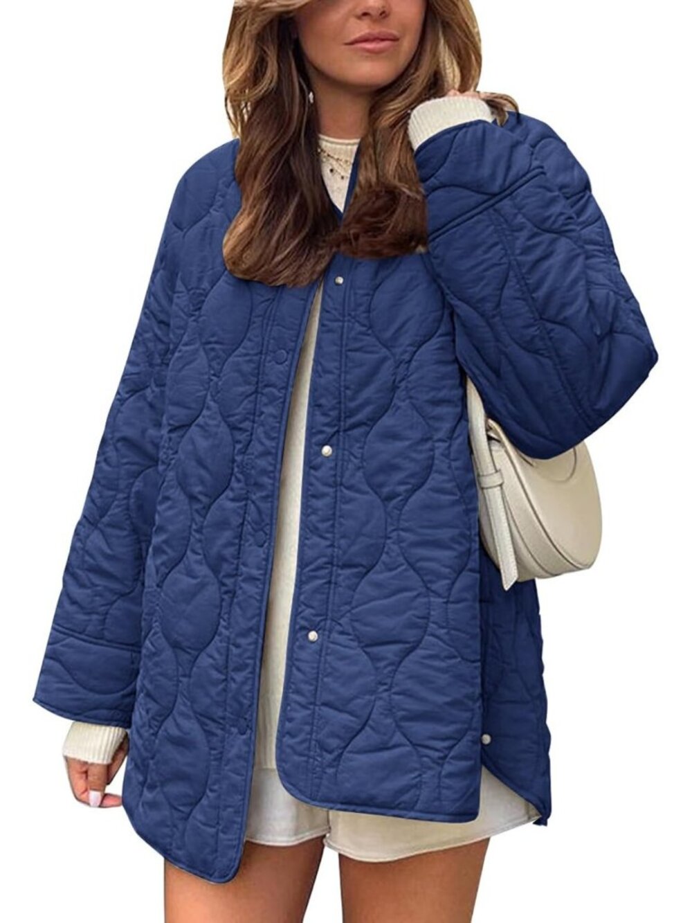 Lightweight Oversized Puffer Jacket for Women | Quilted Coat with Pockets
